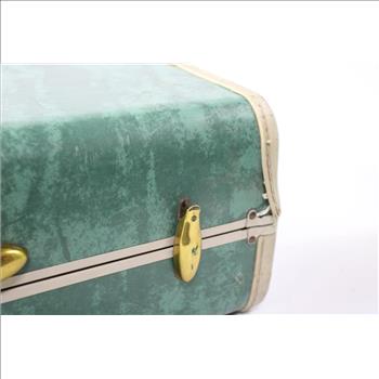 Samsonite Vintage Hard Shell Vanity Suitcase & Regular Suitcase Set, Green
