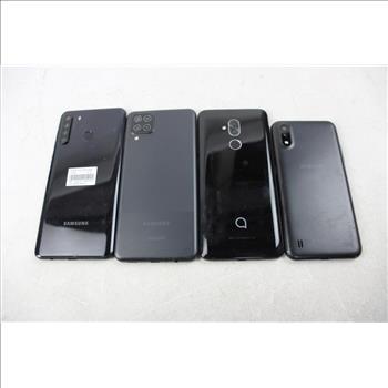Samsung, Alcatel Cell Phone Lot, 4 Pieces, Sold For Parts
