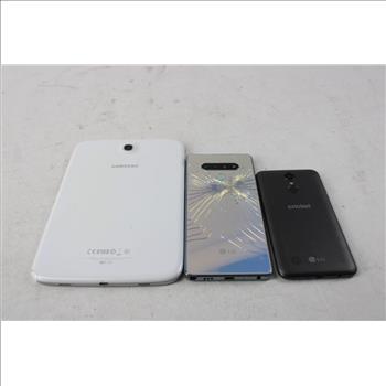 Samsung And LG Tablet And Phone Lot, 3 Pieces
