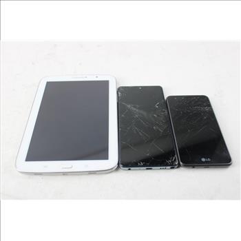 Samsung And LG Tablet And Phone Lot, 3 Pieces