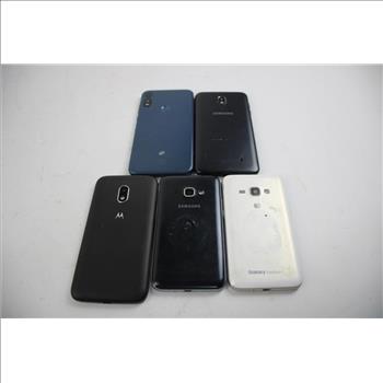 Samsung And More Cell Phone Lot, 5 Pieces, Sold For Parts