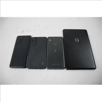Samsung And More Tablet & Cell Phone Lot, 4 Pieces, Sold For Parts