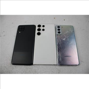 Samsung Cell Phone Lot, 3 Pieces, Sold For Parts