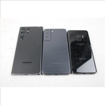 Samsung Cell Phone Lot, 3 Pieces, Sold For Parts