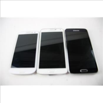 Samsung Cell Phone Lot, 3 Pieces, Sold For Parts