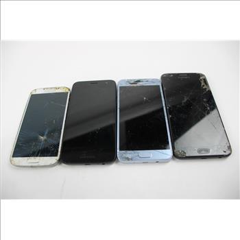 Samsung Cell Phone Lot, 4 Pieces, And Powerbank  Sold For Parts