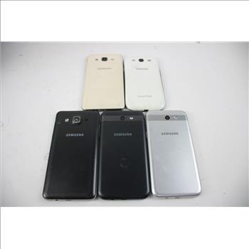 Samsung Cell Phone Lot, 5 Pieces, Sold For Parts