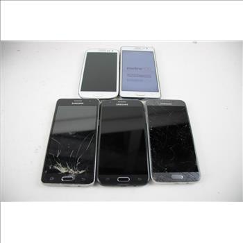 Samsung Cell Phone Lot, 5 Pieces, Sold For Parts