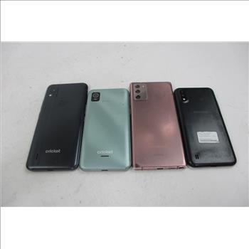 Samsung, Cricket Cell Phone Lot, 4 Pieces, Sold For Parts