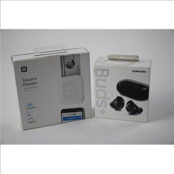 Samsung Earbuds And Square Reader, 2 Pieces