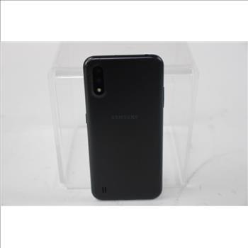 Samsung Galaxy A01, 16GB, TracFone Wireless, Google Account Locked, Sold For Parts