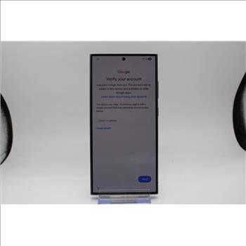 Samsung Galaxy S24 Ulta, 256 GB, Unknown Carrier, Google Account Locked, Sold For Parts