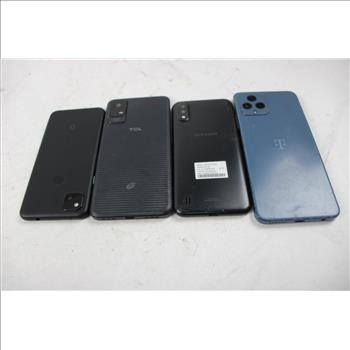 Samsung, Google, TCL Cell Phone Lot,4 Pieces, Sold For Parts