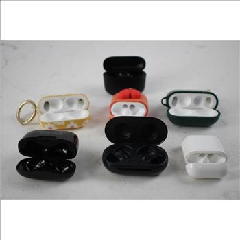 Samsung, JLAB, And More Earbud Case Bulk Lot, 7 Pieces