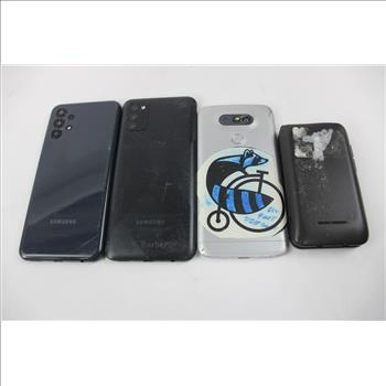 Samsung, LG, Schock Cell Phone Lot,  4 Pieces, Sold For Parts
