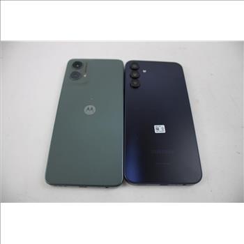 Samsung, Motorola Cell Phone Lot, 2 Pieces, Sold For Parts