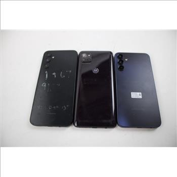 Samsung, Motorola, Cell Phone Lot, 3 Pieces, Sold For Parts