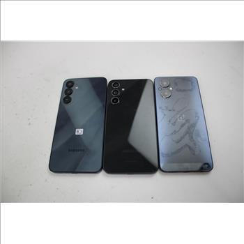 Samsung, OnePlus Cell Phone Lot, 3 Pieces, Sold For Parts