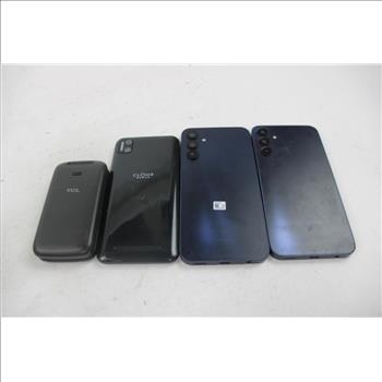 Samsung, Tcl Cell Phone Lot, 4 Pieces, Sold For Parts
