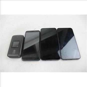 Samsung, Tcl Cell Phone Lot, 4 Pieces, Sold For Parts