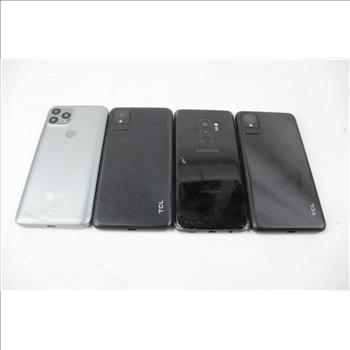 Samsung, Tcl, Pcd Cell Phone Lot, 4 Pieces, Sold For Parts