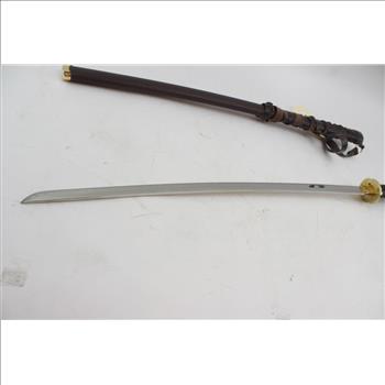 Samurai  Sword And Scabbard/sheath With Belt Slot