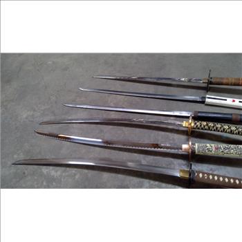 Samurai Swords Bulk Lot, 6 Pieces