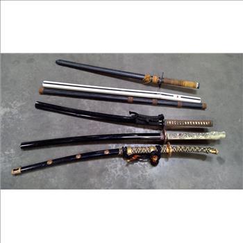 Samurai Swords Bulk Lot, 6 Pieces