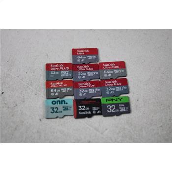 San Disk Adapter & San Disk, ImageMate, Samsung, ONN, PNY SD Cards 21 Pieces