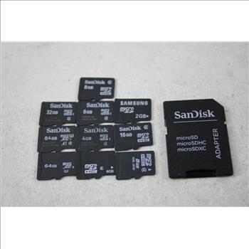 San Disk Adapter & San Disk, ImageMate, Samsung, ONN, PNY SD Cards 21 Pieces