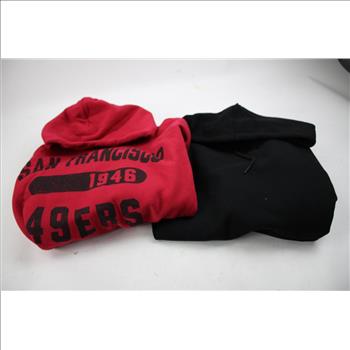 San Francisco 49ers Jersey, Reebok Hoodie, Champions 49ers Hoodie, XL, 3 Pieces