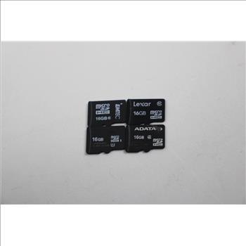 SanDisk, ADATA, Lexar 16GB MicroSD Cards, 8 Pieces