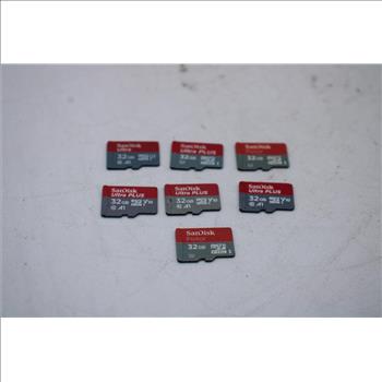 SanDisk And More MicroSDHC Card Bulk Lot, 7 Pieces