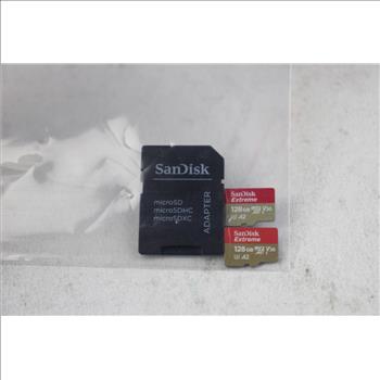 Sandisk Microsd 128 Gb, 2 Pieces And Adapter