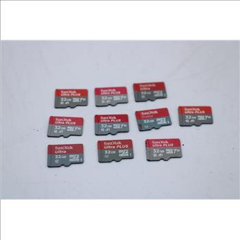 SanDisk MicroSD Memory Cards, 32GB, Lot Of 10