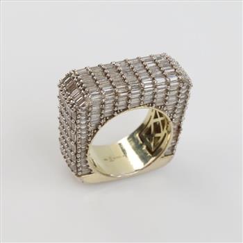Sara Jewelry Sterling Silver Hip Hop Bling Ring