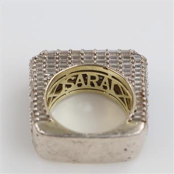 Sara Jewelry Sterling Silver Hip Hop Bling Ring
