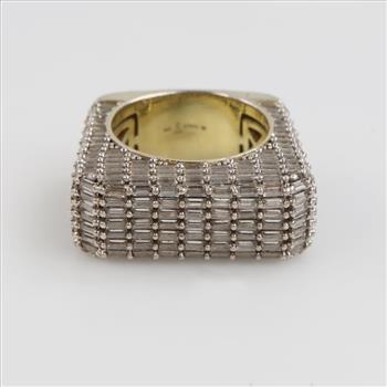 Sara Jewelry Sterling Silver Hip Hop Bling Ring