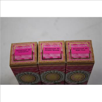 SatinAllure Lipsticks - Infatuation, Night Kiss, Crimson Ecstasy, 3 Pieces