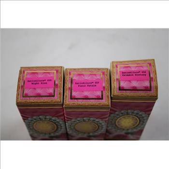 SatinAllure Lipsticks, Night Kiss, Fleur Fatale, Crimson Ecstasy, 3 Pieces