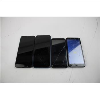 Schok, Foxx, Vortex, Boost Mobile Cell Phone Lot, 4 Pieces, Sold For Parts