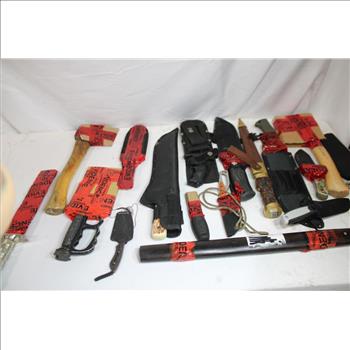 Schrade, MTech, Cobra Hunter II, And Other Knives, 15 Pieces