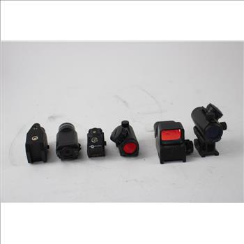Scope & Flashlight Attachment Lot, 6 Pieces