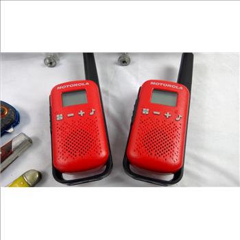 Scope, Misc Knives, Motorola Walkie Talkies,
