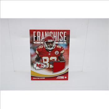 Score 13 Franchise Fabrics Dwayne Bowe Trading Card