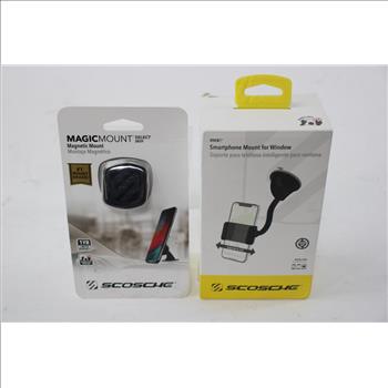 Scosche Smartphone Mount For Window, And Magic Mount Magnetic Mount, 2 Pieces