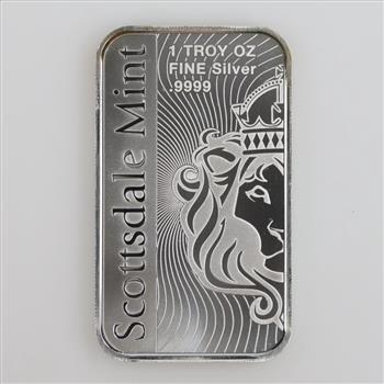 Scottsdale Mint Fine Silver 1 Troy Oz Bar