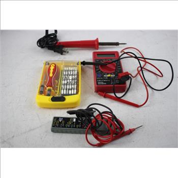 Screwdriver Bit Set, Cen-tech Digital Multimeter, And More, 10+ Pieces