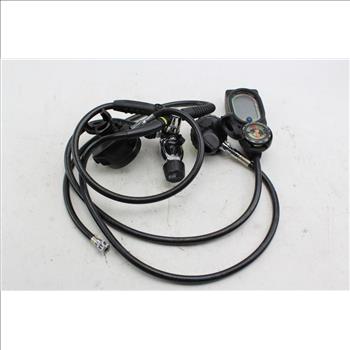 Scubapro G250 Regulator With Oceanic Compass Module & Oceanic Datamax Pro Dive Computer Attached To It
