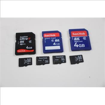 SD And MicroSD Memory Cards, 4GB, Lot Of 15